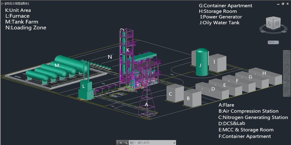 500bpd modular refinery 3D model 2